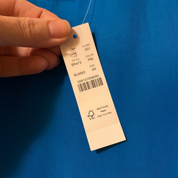 NWT J. Crew Scoopneck Cupro-blend Gwenyth Slip Dress XS Blue - Picture 4 of 6